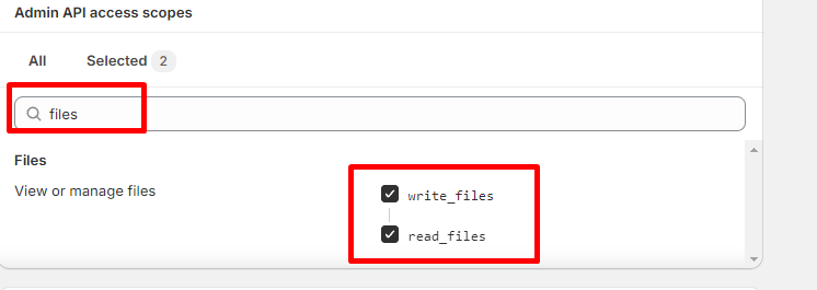 files and then click on the checkboxes for write files and read files