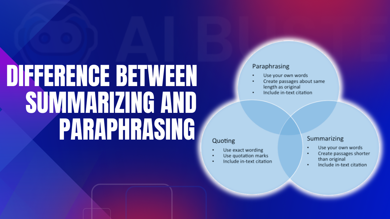 difference between summarizing and paraphrasing in counselling