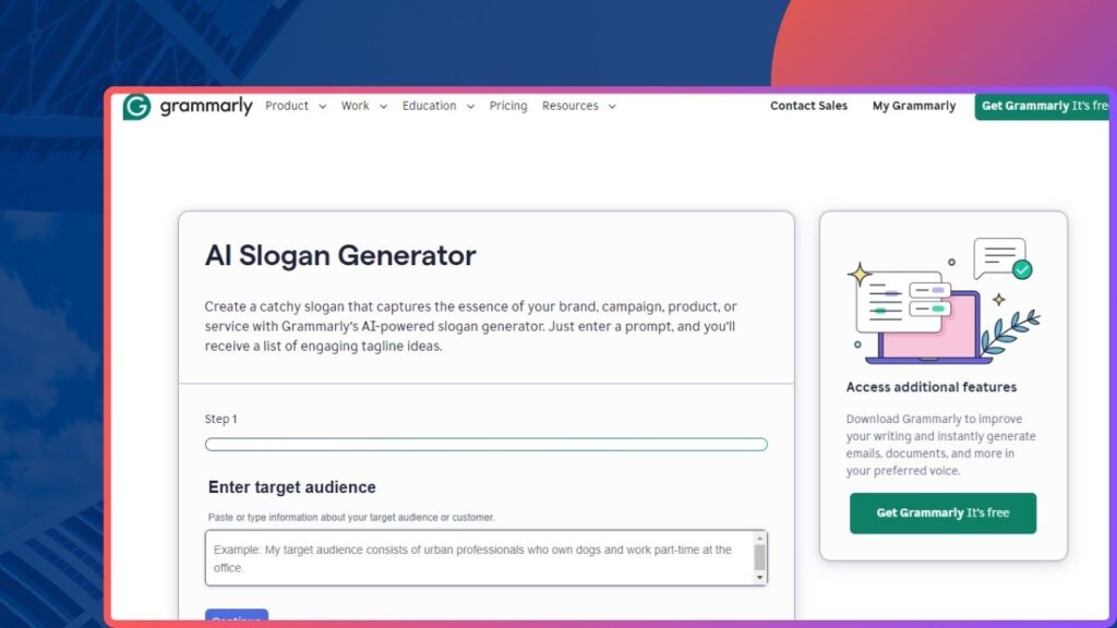 Grammarly - AI Tagline Generators