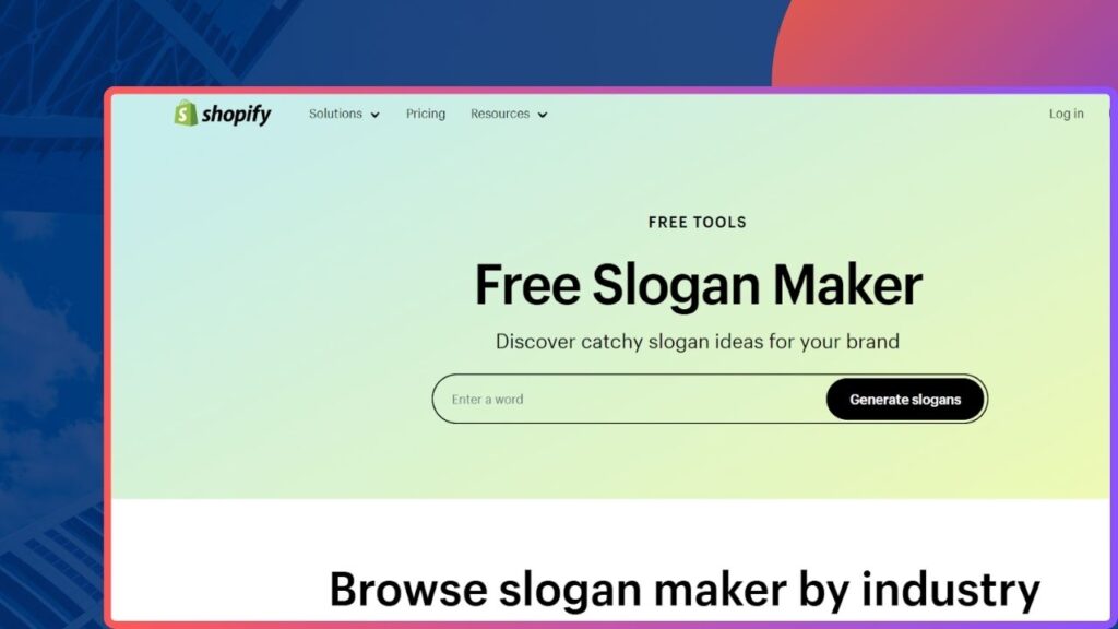 Shopify Slogan Maker