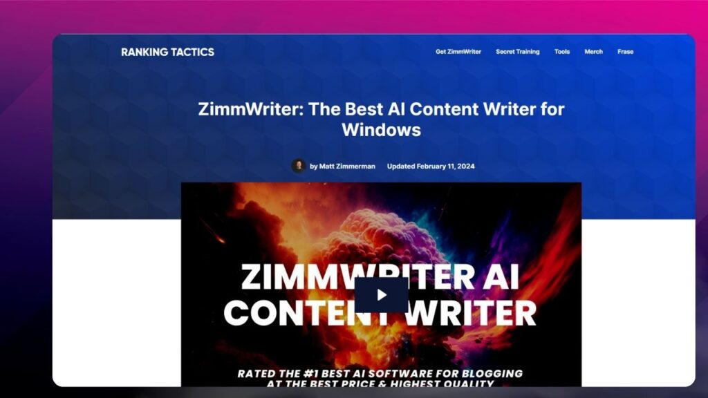 An Overview of ZimmWriter
