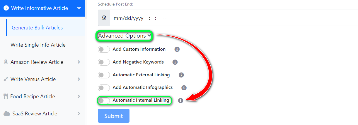 AI Buster Internal Link