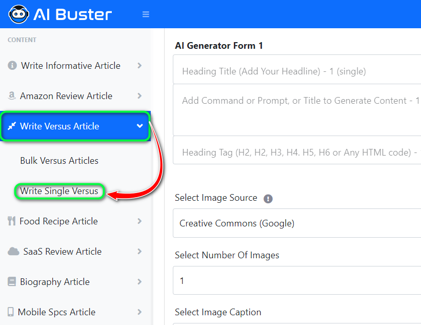 Versus Comparison Articles