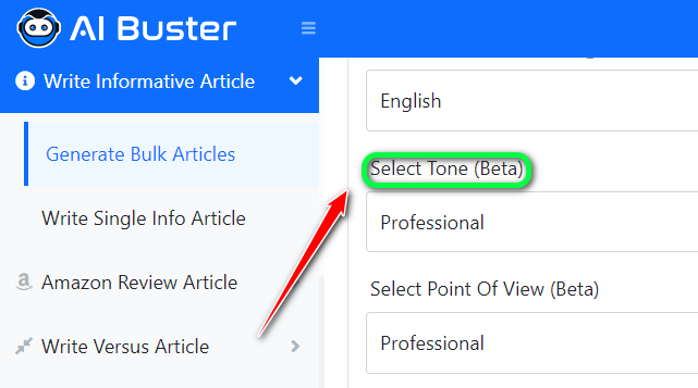 Writing Tone Support