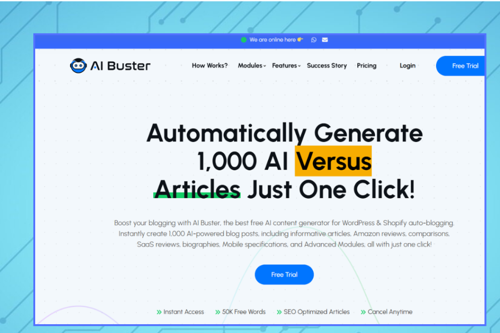 1. AI Buster Best Unique Article Generators